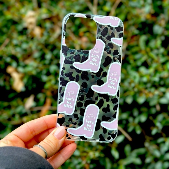 Other - RELISTED Let’s Go Girls! Cow Print Apple iPhone 14 Pro Max Phone Case Cover